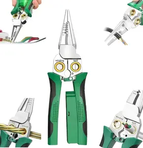 2026 8-in-1 Wire Stripper Twister, Wire Stripping Tool with Electricity Measurement Function, Pinzas para Electricista, Professional Wire Stripper Tool for Cutting and Pulling Wires, Voltage Tester Pliers,Cable Scissors