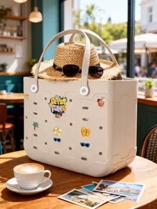 Large Fashion Eva Women's Beach Bag/tote, Summer Multi-Functional Storage, Suitable for Family Travel, Students, Holidays, School, Work