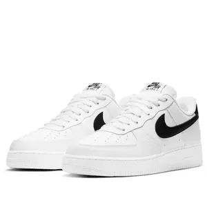 Nike Air Force 1 Low '07 White Black Pebbled Leather Men's CT2302-100 New Sneakers