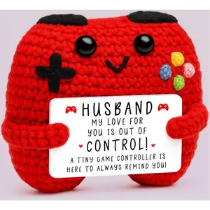 1-Piece Handmade Crochet Game Controller Plush, Out of Control Husband Gift, Emotional Support Crochet, Ideal for Husband Birthday