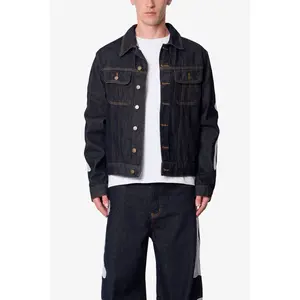 mnml Raw Skeleton Trucker Jacket - Rinsed Indigo