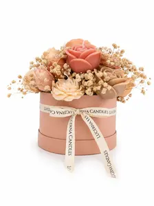 Luxury Flower Candle Bouquet – 18 Soy Wax Candles (Rose Scent)- XL size