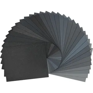Sandpaper 80 to 3000 Grit, 30 count, 9 x 11 Dry Wet Sand Paper Assortment, Silicon Carbide Sanding Sheet, for Metal Sanding, Automotive Polishing,  Furniture,  Turing Finishing