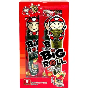 Tao Kae Noi Big Roll Seaweed Snack Assorted Flavors(Classic / Tom Yum / Spicy / Spicy Squid / BBQ)