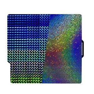 Double Sided PEY H1H Build Plate for Bambu Lab A1/X1/X1C/X1E/P1P/P1S,Smooth Rainbow Starry PEY+Phantom H1H Spring Steel Bed Plate Flexible Platform 257x257mm for Bambu Labs