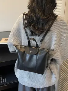 Large Capacity Plain Backpack for Shopping and Commuting, Chic and Fashionable Dual Shoulder Bag for Everyday Use