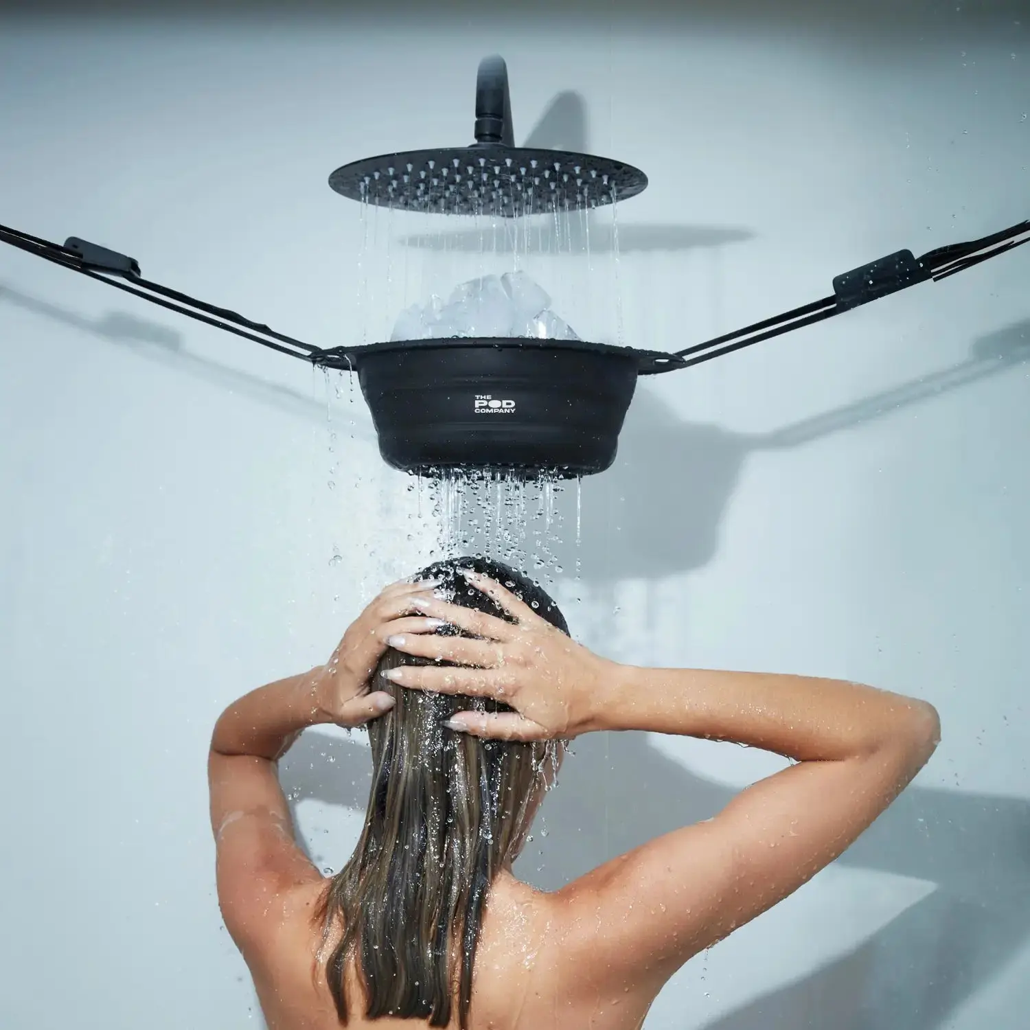 The Shower Pod - Lightweight Shower Head with Dual Handles for Easy Installation and Comfortable Use, Daily Shower Routine, Endorphins