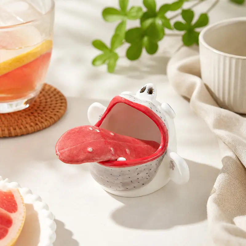 Reusable Ceramic Straw Handmade & Stirrer & Hand-Painted Eco-Friendly Drink Accessory for Smoothies Cocktails Coffee Fun Party Gift