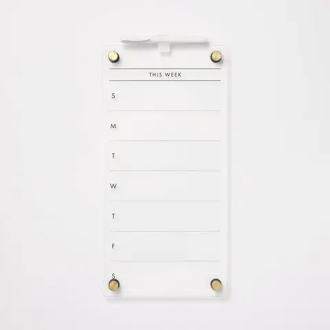 8"x16" This Week Acrylic Dry Erase Calendar - Threshold
