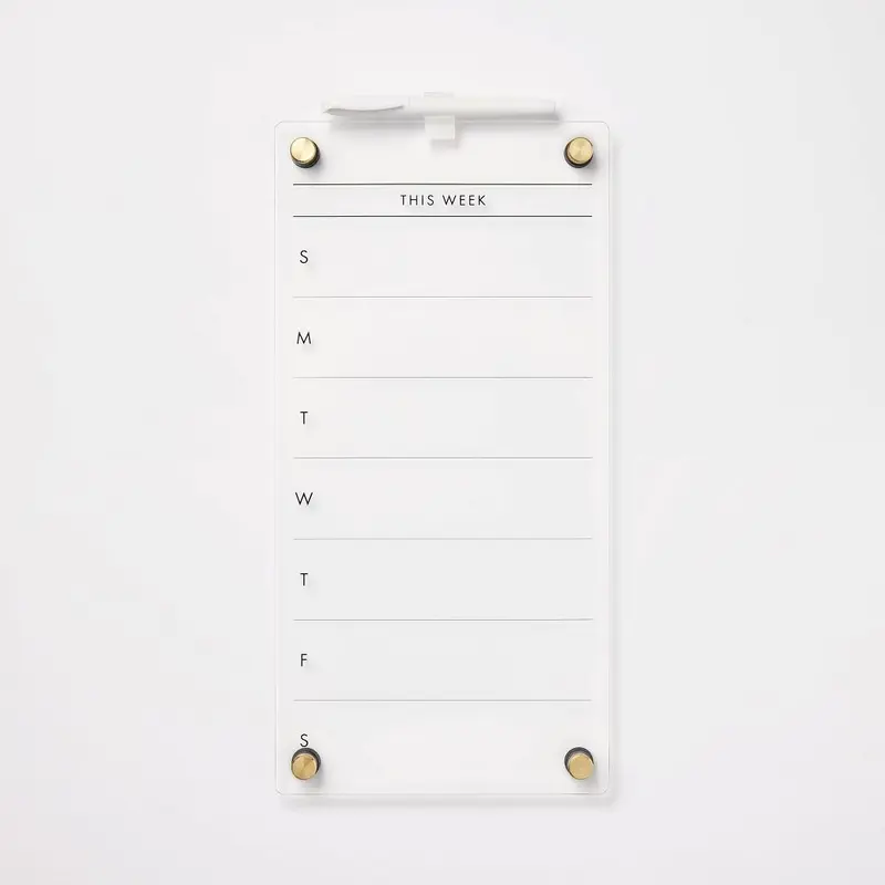 8"x16" This Week Acrylic Dry Erase Calendar - Threshold