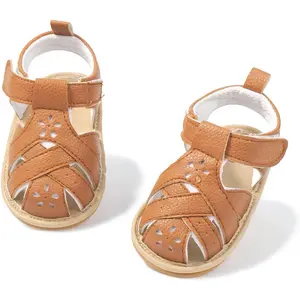 Infant Boys Girls Sandals Breathable Premium Baby Summer Outdoor Casual Beach Shoes Lightweight Toddler Flower Bowknot Anti Slip Rubber Sole Newborn Prewalker First Crib Shoes