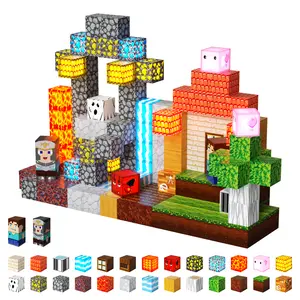 Magnetic Blocks 150PCS Magnetic Building, Light Up Magnet Cubes, STEM Montessori Sensory Toys for Kids Boys Girls Ages 4-8 Christmas Birthday Gifts Multifunction