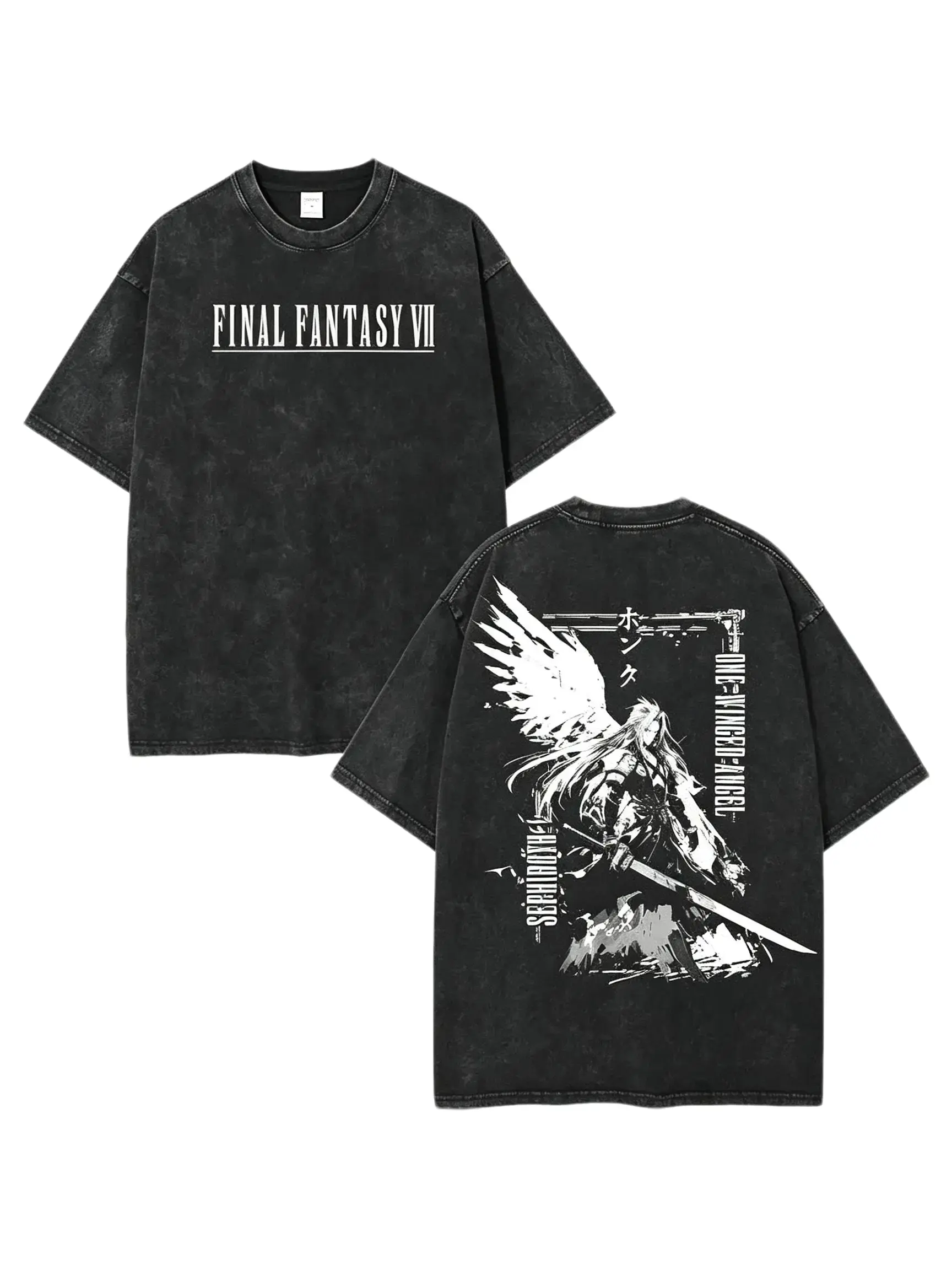 [BT] FINAL FANTASY 7 Sephiroth Anime Graphic T-Shirt, Unisex Softstyle Casual Cotton Menswear Top, Gamer Gift, Japanese Gaming Streetwear Apparel, video game clothes