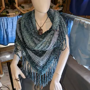 Hand Crochet Triangle Scarf with Fringe - Soft & Stylish Accessory for Everyday Wear