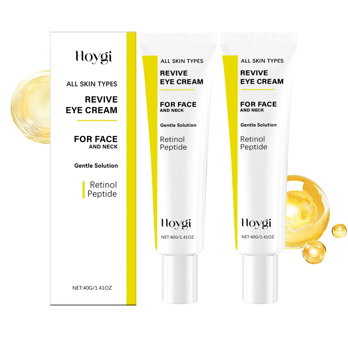 Retinol Peptide Anti Aging Eye Cream - Gentle for All Skin Types, Anti-Wrinkle, Firming, Hydrate, Dark Circles Treatment, Undereye Brightening