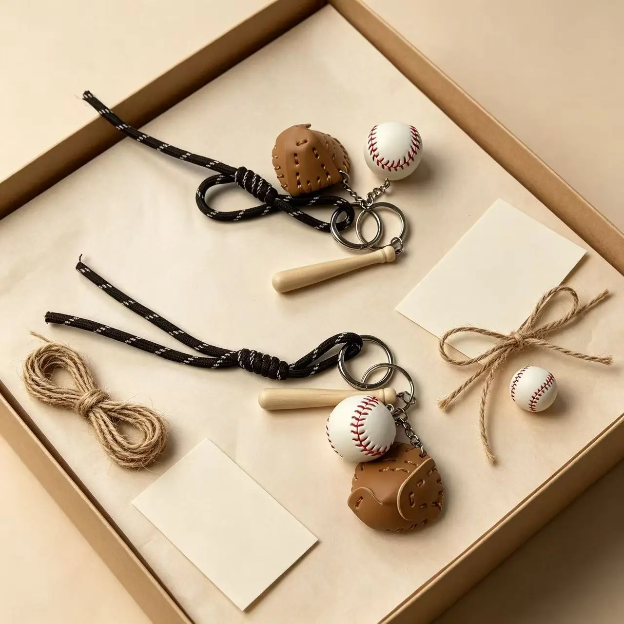 Mini Baseball Wooden Bat Keychain, Cool Keychains Accessory, Keychain Accessory