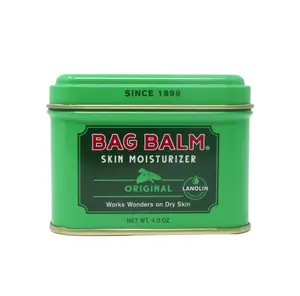 Bag Balm Vermont's Original Skin Moisturizer - Full Body Hydrating Skin Care: Dry Hands, Lips, Face, Feet & More - Unscented, Cruelty & Paraben Free - Day & Night, Men & Women (4oz Tin, Made in USA)