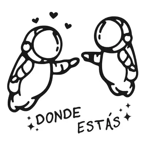 Donde Estas Car Decal - Simple Design with Characters and Text "DONDE ESTAS"