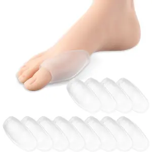 12 Pcs Clear Gel Bunion Cushion Protector, Bunion Pads Gel Shield Cushion Corrector, Soft Toe-Bunion Relief Guards with Separator for Realigning Big Toe Relieve Pain in Big Toe Pain Footwear Shoe