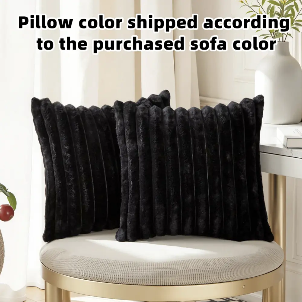 Free Gift Throw Pillow, Soft Corduroy Decorative Pillow for Living Room Sofa. The pillow color will match the sofa style you ordered and will be shipped together in the same package as your sofa.