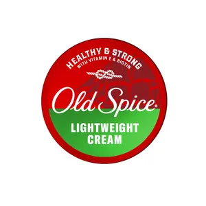 Old Spice Lightweight Cream for Men, Healthy and Strong with Vitamin E and Biotin, Men's Hair Styling Lightweight Cream, Low-Medium Hold, Matte Finish, 2.22 oz