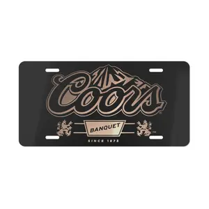 Coors Banquets Black Vanity Plate, Aluminum License Plate, Car Tag, Truck tag, Gift For Father, Accessories