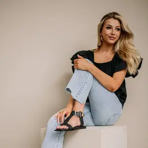 MAKERS SHOES AVA 2 SQUARE TOE ANKLE STRAP SANDAL