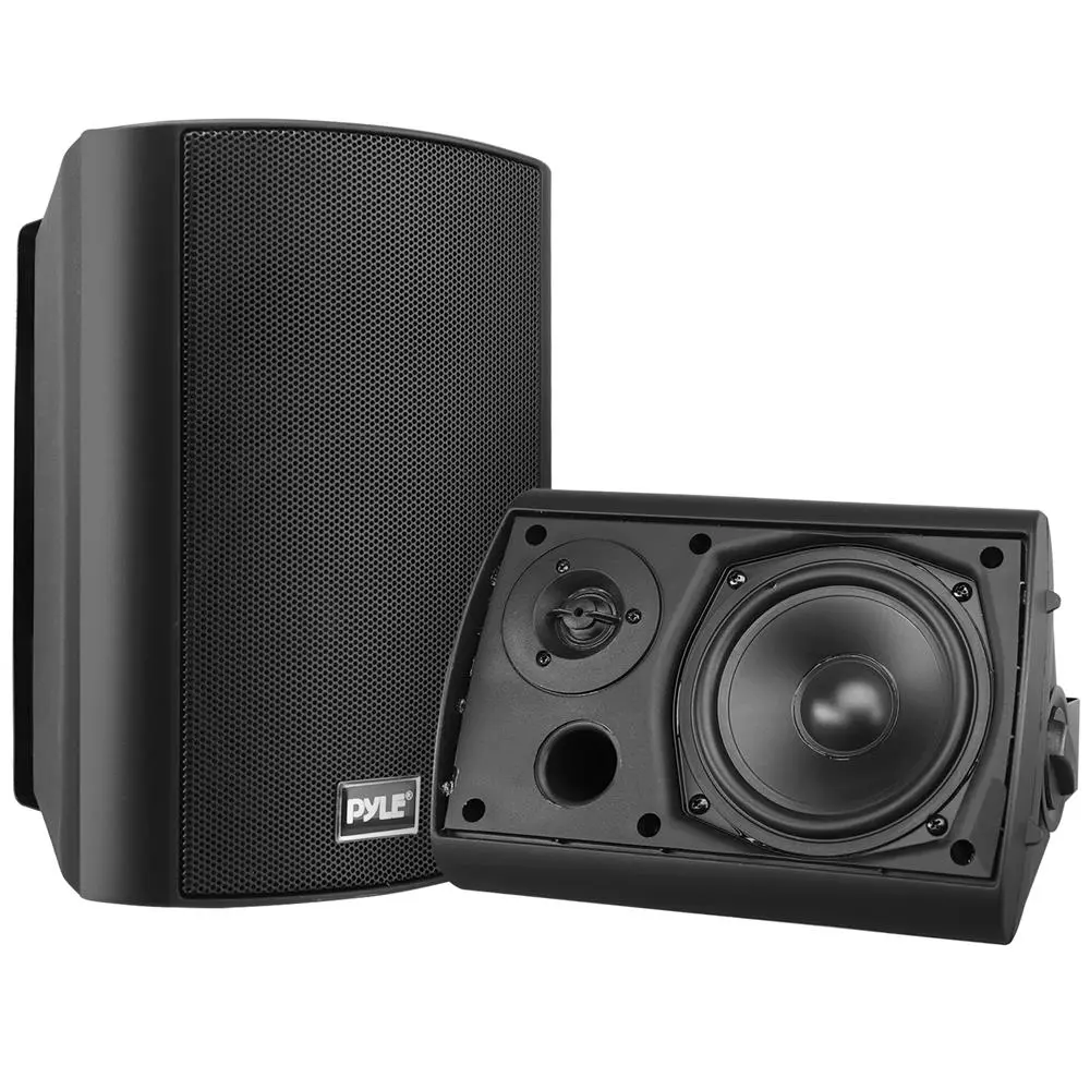 5.25" Custom Wireless Outdoor-Indoor Wall Mount Speakers - Mobile Device Compatible, Amplifier-Ready, Waterproof Audio Equipment with Adapter Connection