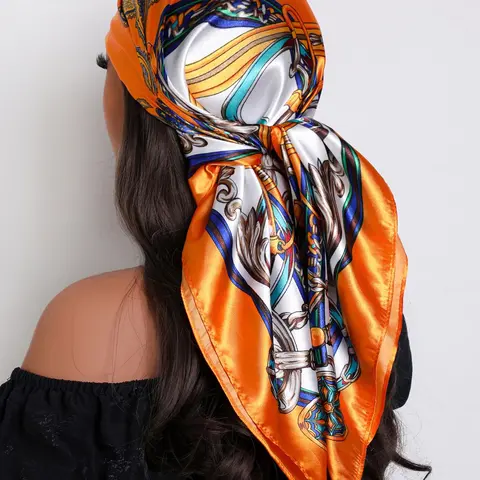 35" Women's Bohemian Style Scarf, Silk-Like Headband for Elegant Looks, Perfect Gift for Any Occasion, Casual Lightweight Woven Fabric