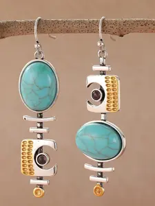 Boho Style Turquoise Decor Dangle Earrings, Vintage Jewelry for Party, Daily Clothing Decor, Trendy All-match & Exquisite Jewelry for Birthday Gift