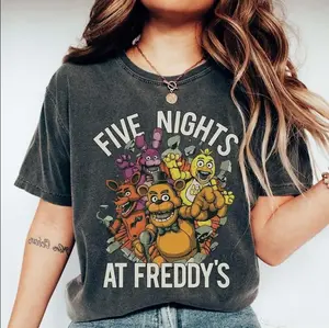 Youth and Adult Gildan Vintage Five Nights At Freddy's T-Shirt, FNAF Tee, Gift For Women and Men Unisex Tshirt