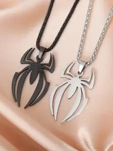 Unisex Spider Pendant Necklace, Fashionable Couple Jewelry, Simple Versatile Accessory, Perfect Gift for Daily Commute Parties Streetwear