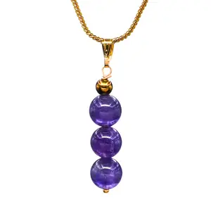 Amazing Gemstone Handmade Healing Crystal Necklace with Bead for Women - Beaded Bar Necklace