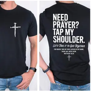 Need Prayer Tap My Shoulder Shirt, Bible Verse Tee, Church T-shirts, Trendy Christian Gift