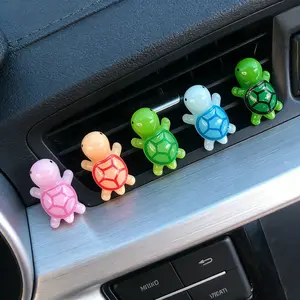 Cute Resin Turtle Car Decor Set, Creative Car Interior Decoration Accessories, Perfect Gift for Turtle Lovers, 5 Pieces, Car Interior Accessory