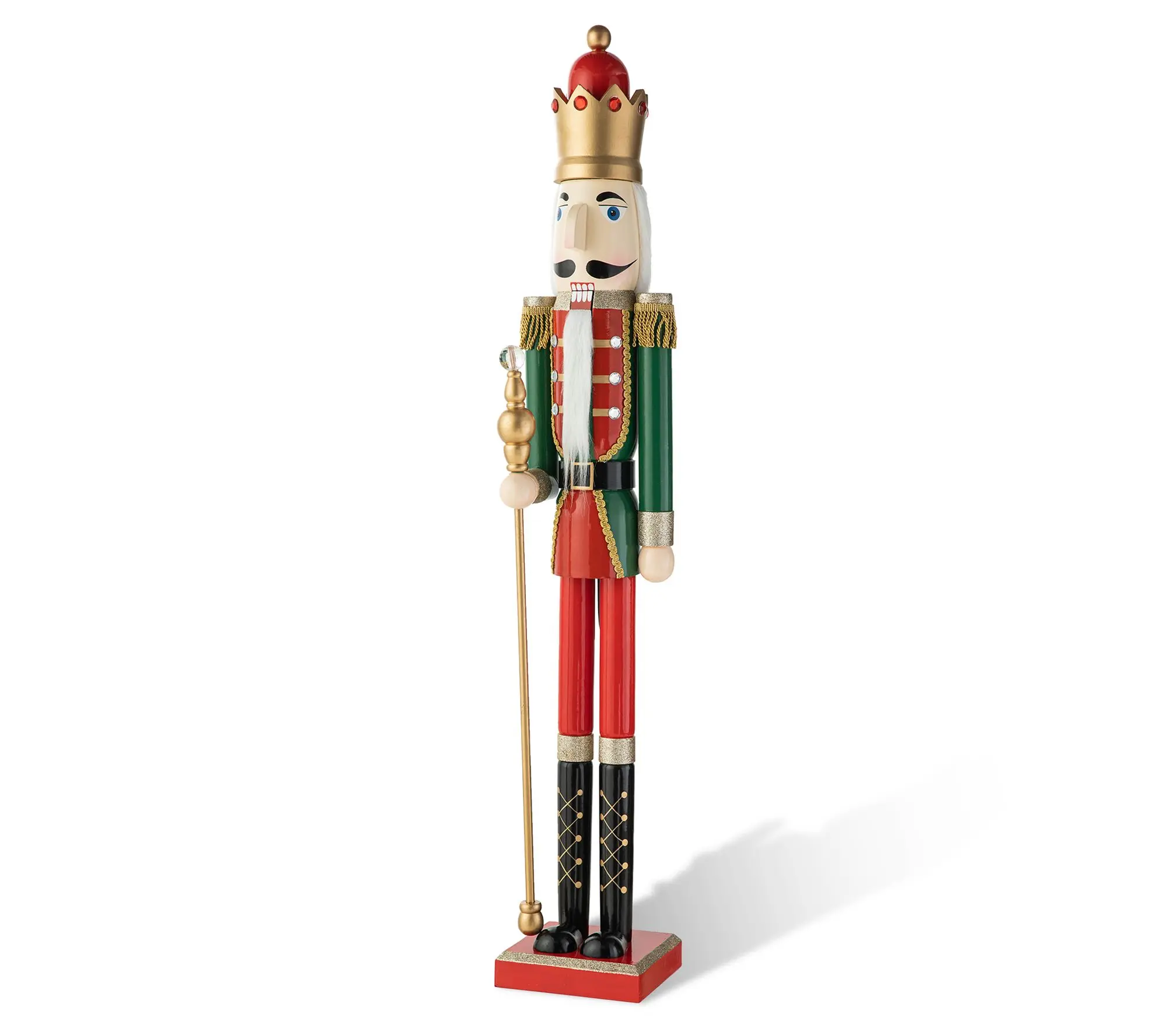 Glitzhome 42"H Wooden Christmas King Nutcracker Glitzhome 42"H Wooden Christmas King Nutcracker