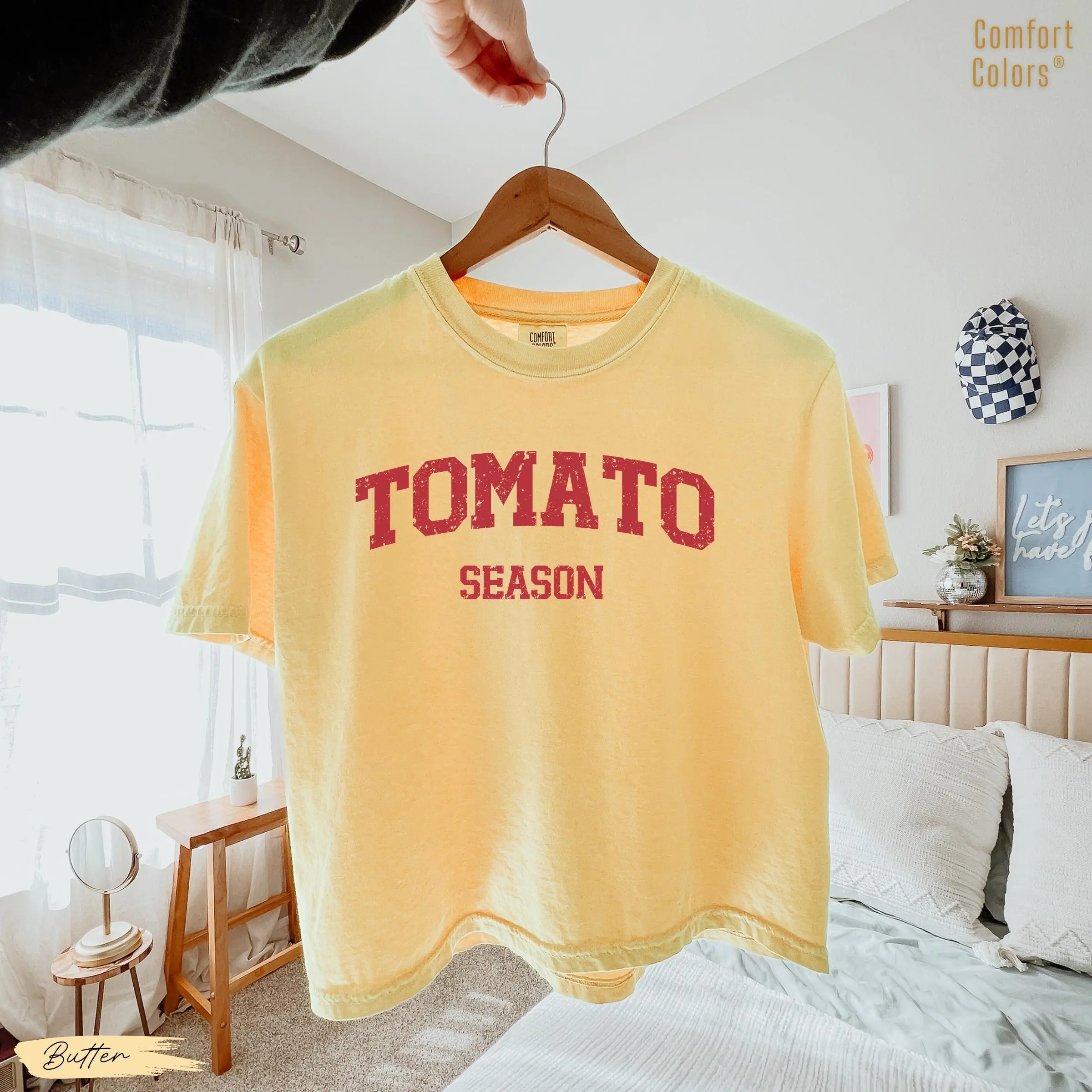 Comfort Colors Tomato Season Boxy Tee Botanical Shirt Farmer's Market Crop Top Garden Shirt Vegetable Shirt Crop Top