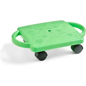 Green Indoor Scooter Board with Handles, Gym Scooters for Kids, Recess Toys, PE Equipment for Elementary School, Kids Indoor Play Equipment, Floor Scooter, Kids Sports Activities