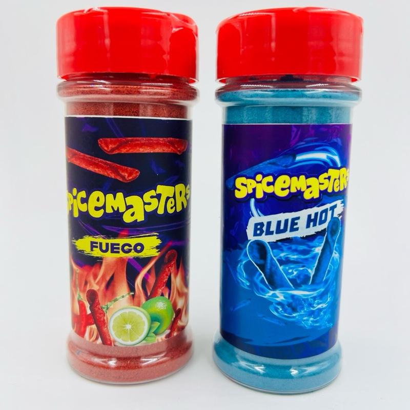 Fuego & Blue Hot Seasoning - Snack Seasoning in Red & Blue Bottles Flavor chile en polvo tiktok trend takis perfect spice chilli Spicy Complete Sazon ceviche tropical Tex-Mex Chili All-Purpose Taco