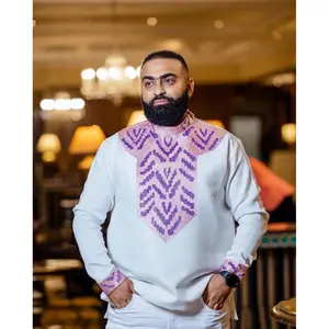 Regal Habesha Men’s Shirt | Traditional Ethiopian Embroidered Shirt