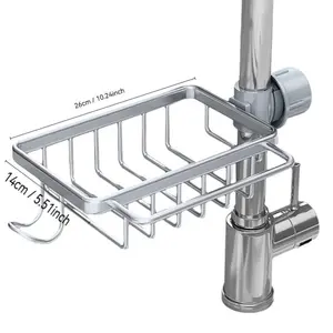 Kitchen/bathroom Faucet Holder Rack, Dishwasher Organizer, Drainer Basket, Sponge Brush Holder, Cleaning Cloth Storage Solution, Drainboard Dish Drainers, Dish Drying Organiser
