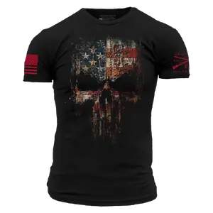 Red Blood American Reaper T-Shirt - Black