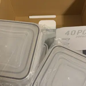 [Valentine’s Day Gift] 40 PCS Extra Large 85oz Airtight Food Storage Containers Set (20 Containers + 20 Lids), Leakproof, Reusable, Microwave & Dishwasher Safe, with Labels & Pen