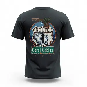 Route 1 Coral Gables T-Shirt | US Highway 1 Miami Tee | Coral Gables Florida Road Shirt