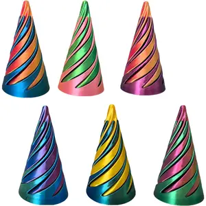 Valentines Day Birthday Gift 6 Packs Impossible Cone Impossible Pyramid Spiral Fidget Toy for Relaxing for Kids & Adults