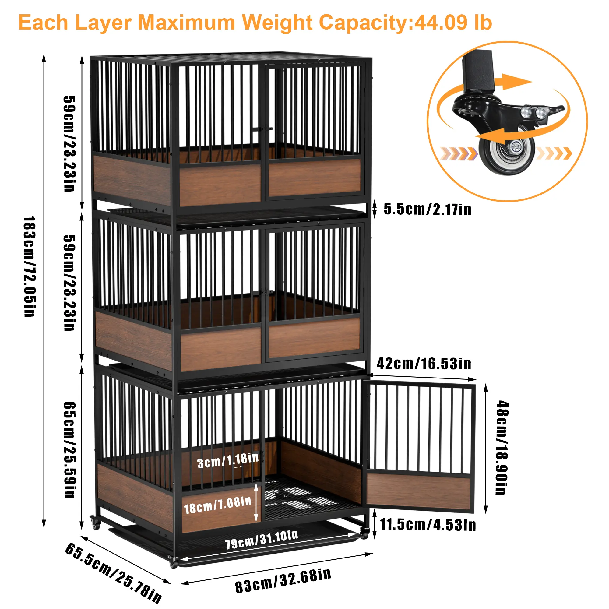 Levels: 3 / Wheels: Yes