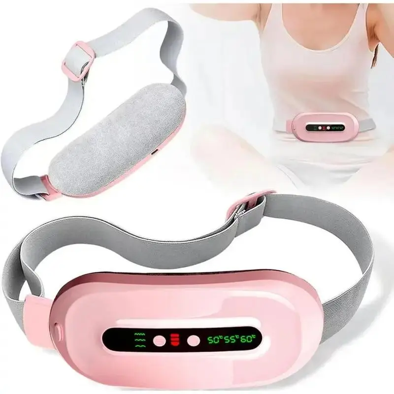 Menstrual Period Heating Pad Smart Uterus Warmer Belt, Cordless Heating Pad, Adjustable Heating Temperature, Electric Waist Belt, Waist-Vibrating Abdominal Massager