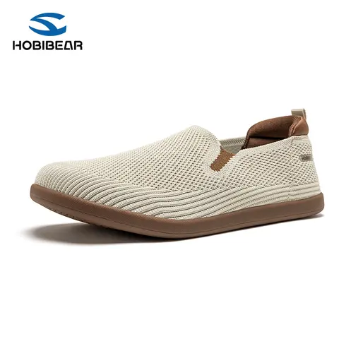 HOBIBEAR Women's Classic Casual Loafers - No Tie, Lightweight, Comfortable Slip-On Shoes, Solid Colors, Round Toe, All-Season Everyday Footwear (Black, Brown), No Tie Shoes