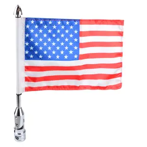 Motorcycle 6 x 9 American USA Flag & Adjustable Pole Mount Bracket For Yamaha For Harley For Honda Motor Accessories
