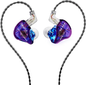 Keephifi KBEAR in-Ear Monitor Storm Headphones with Crystal Clear Sound IEM Earphones with Microphone, inear Wired Earbuds Earphones with Detachable Cable for Video/Music/Calling Audio  Headset Electronic